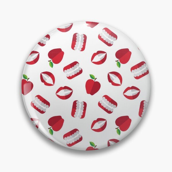 Item preview, Apple with teeth pattern designed and sold by ShawnDzign.