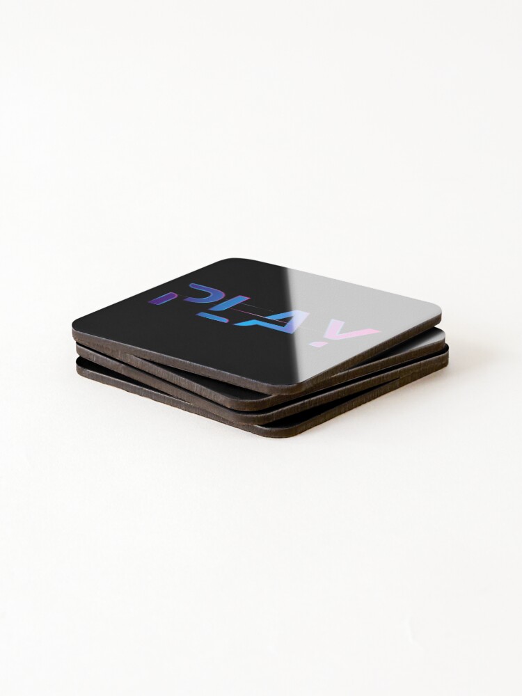 Thumbnail 4 of 5, Coasters (Set of 4), Play Colorful Text designed and sold by Libaz.