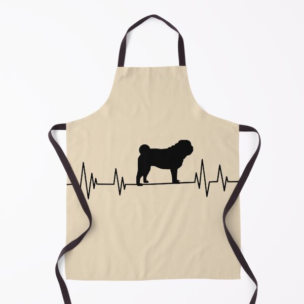 Item preview, pug Heartbeat dog Heartbeat Silhouette brown designed and sold by ELmezz.