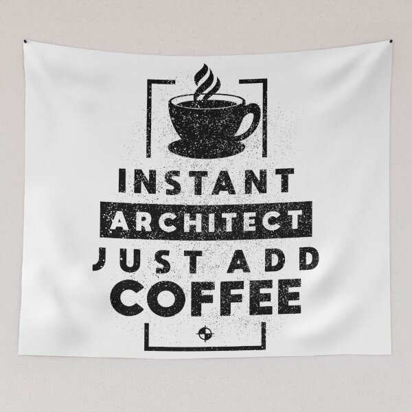 Item preview, Instant Architect Just Add Coffee - Distressed Urban Modern Typography On Light designed and sold by miftake.