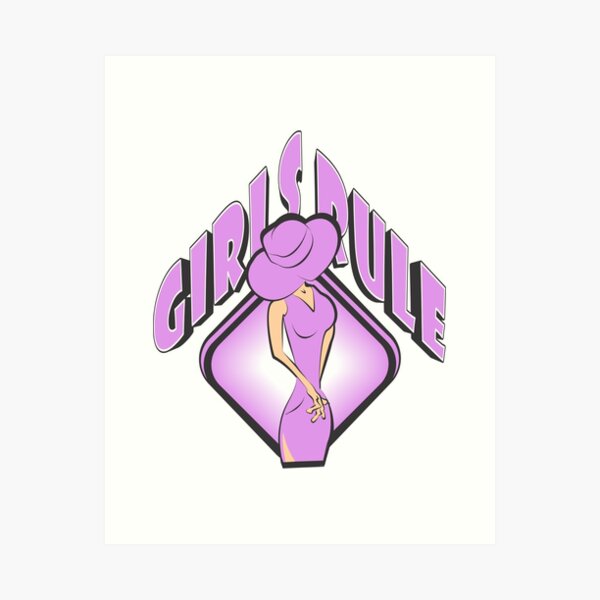 GIRLS RULE - In Purple Art Print