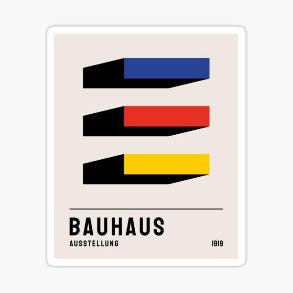 After Bauhaus Exhibition Poster 1919 B13 Sticker