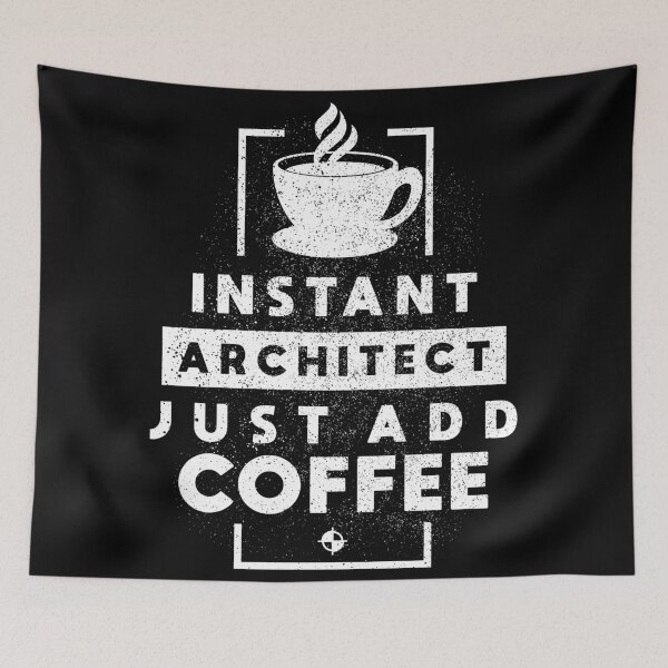 Item preview, Instant Architect Just Add Coffee - Distressed Urban Modern Typography On Dark designed and sold by miftake.