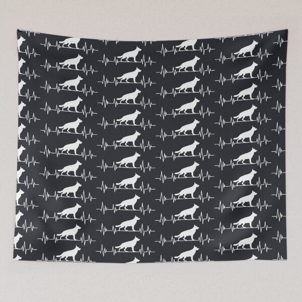 Item preview, Pastor Alemán Heartbeat perro Heartbeat Silhouette designed and sold by ELmezz.