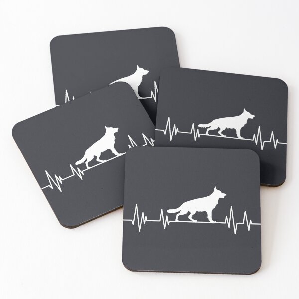 Item preview, German Shepherd Heartbeat dog Heartbeat Silhouette designed and sold by ELmezz.