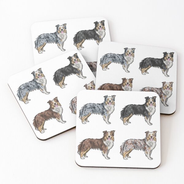 Item preview, Australian Shepherd Collection | Rose Ears | Blue Merle | Red Merle | Black Tricolor | Red Tricolor designed and sold by shirinsart.