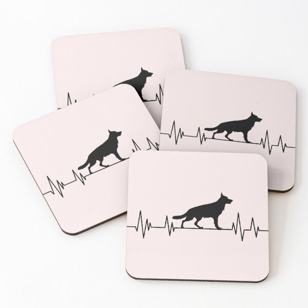Item preview, German Shepherd Heartbeat dog Heartbeat Silhouette designed and sold by ELmezz.