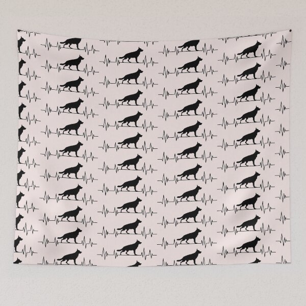 Item preview, Pastor Alemán Heartbeat perro Heartbeat Silhouette designed and sold by ELmezz.