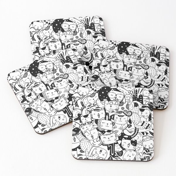 Item preview, Doodles Cats pattern for cat lovers designed and sold by angus77ok.