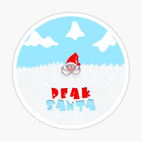 Peak Santa Beard Sticker