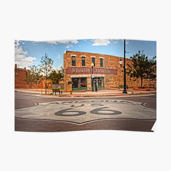 Flatbed Ford and Winslow Route 66 Poster