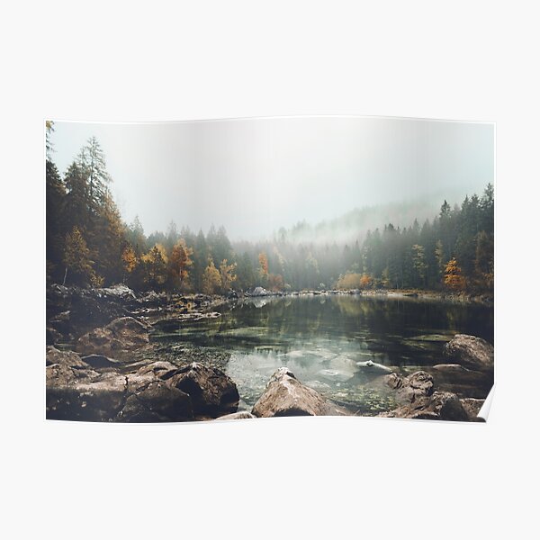 Lake serenity landscape photography Poster