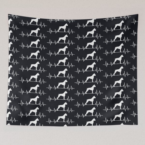 Artikelvorschau, Boxer Heartbeat Hund Heartbeat Boxer Silhouette entworfen und verkauft von ELmezz.