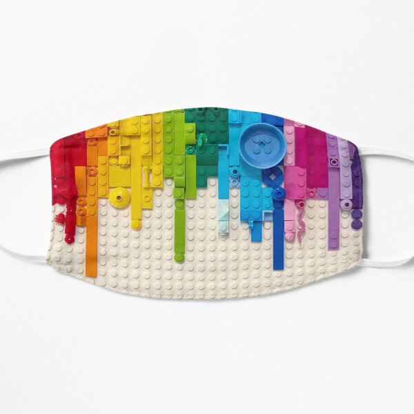Rainbow drip Flat Mask