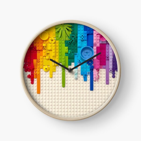 Rainbow drip Clock