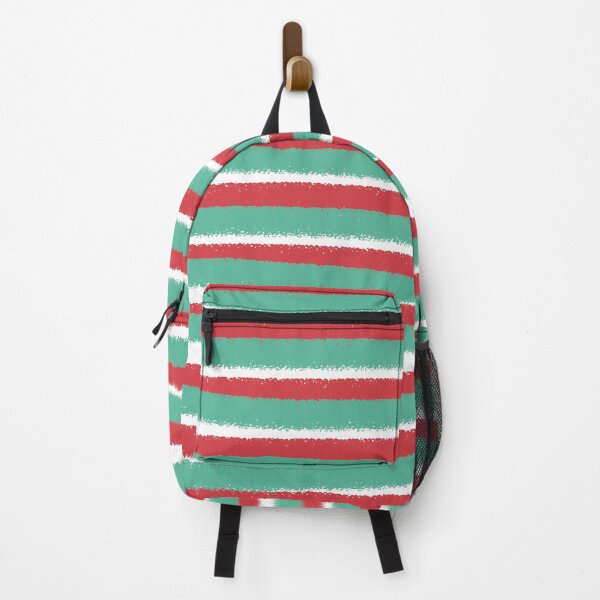 Item preview, Red, White and Green, Christmas Striped Design designed and sold by RhubarbMyrtle.