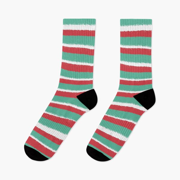 Item preview, Red, White and Green, Christmas Striped Design designed and sold by RhubarbMyrtle.