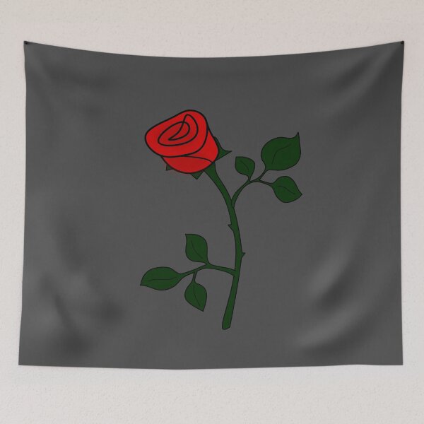 Item preview, Single Opened Red Rose Bud designed and sold by nutmegfairy.