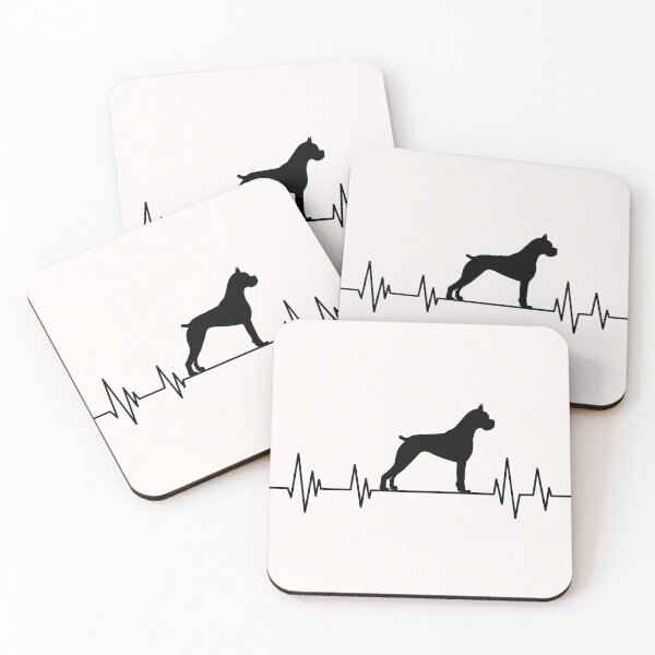 Item preview, Boxer Heartbeat dog Heartbeat Boxer Silhouette designed and sold by ELmezz.