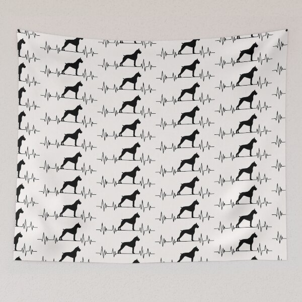 Artikelvorschau, Boxer Heartbeat Hund Heartbeat Boxer Silhouette entworfen und verkauft von ELmezz.