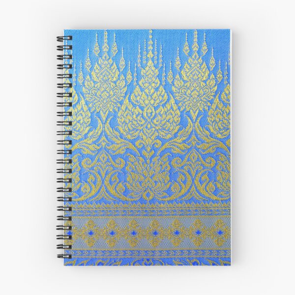 Item preview, Thai Silk - Azure Blue Gold Thai Traditional Silkworms designed and sold by Gymmer-Life.