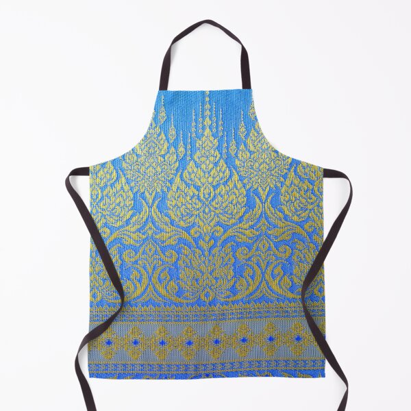 Item preview, Thai Silk - Azure Blue Gold Thai Traditional Silkworms designed and sold by Gymmer-Life.