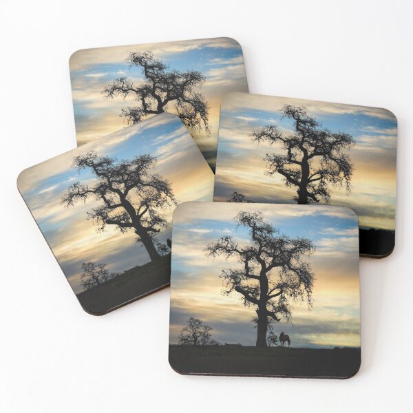 Item preview, Horse and Oak Tree in Pretty Sky designed and sold by Stephanie Laird.
