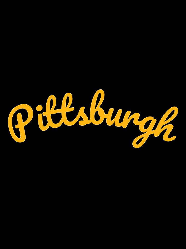 Pittsburgh Steel City 412 Pennsylvania Cursive Text by rbaaronmattie