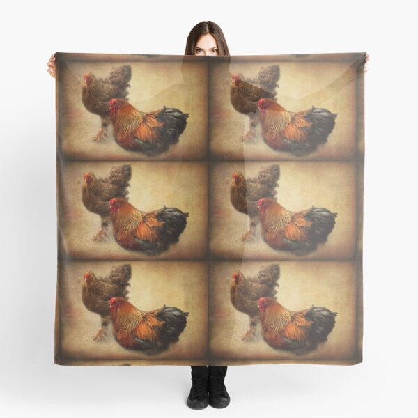 Rooster and hen Scarf