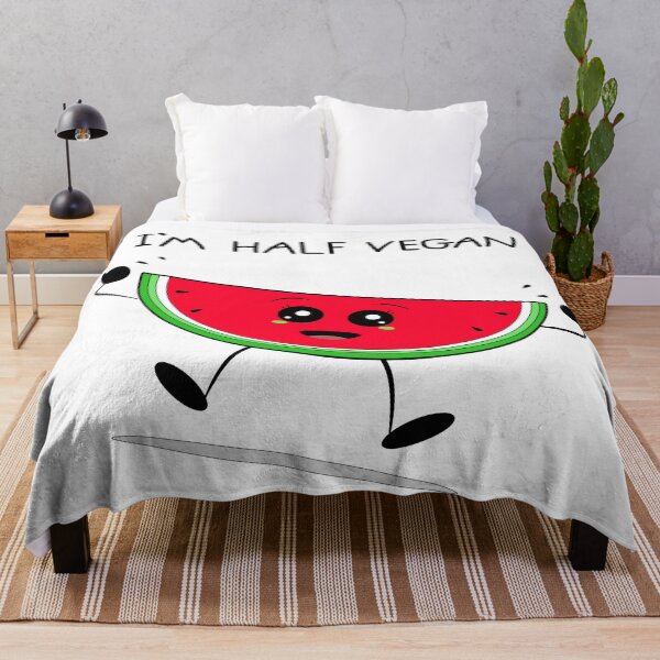 Item preview, I'm half vegan watermelon designed and sold by Coowo22.