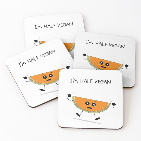 Item preview, I'm half vegan cantaloupe designed and sold by Coowo22.