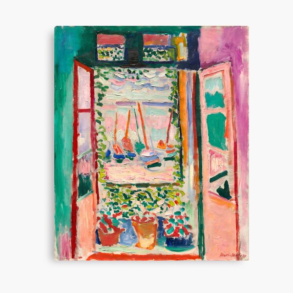 Henri Matisse Open Window beach sea Canvas Print