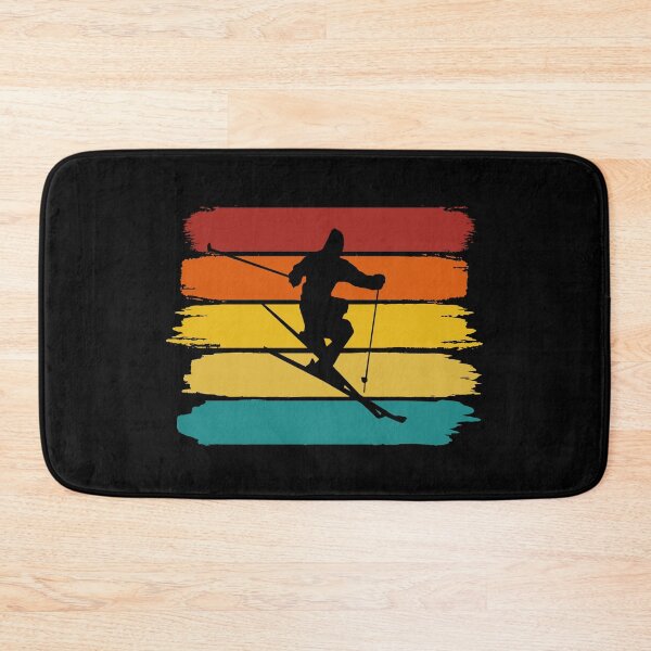 Item preview, Skier - Retro Brush Stripes designed and sold by HeatherPore.