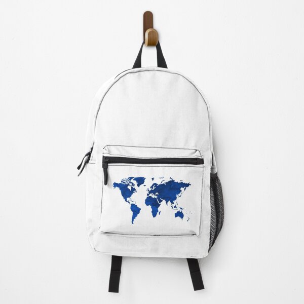 Item preview, Watercolor World Map Midnight Blue designed and sold by ardasen.