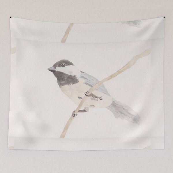 Item preview, Chickadee watercolor painted bird designed and sold by TheWaterBirds.