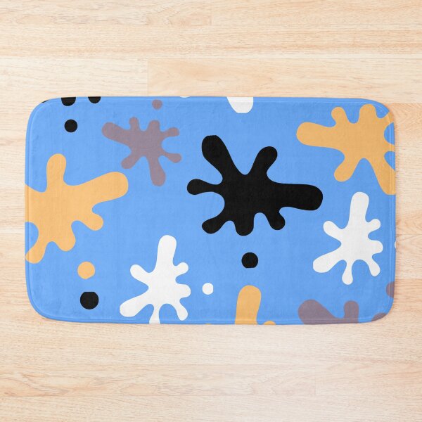 Item preview, Colourful paint splashes pattern on blue background designed and sold by Kristellabeauty.