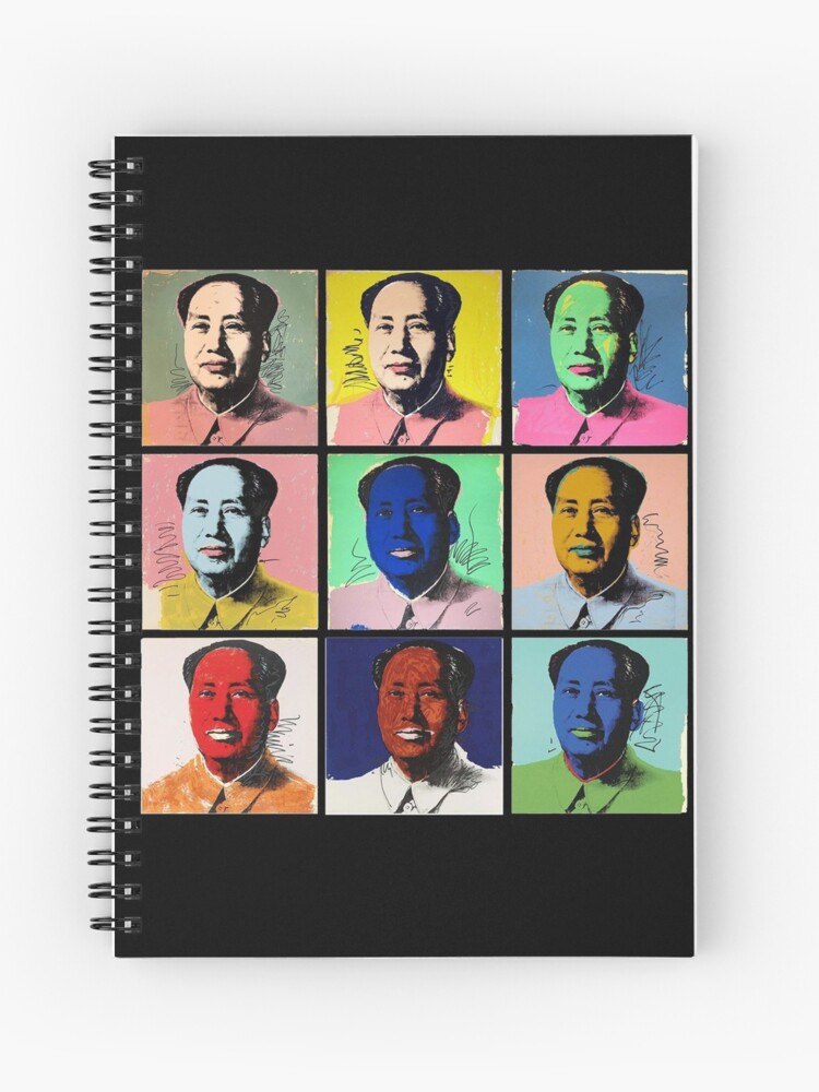 Mao Zedong Andy Warhol Pop Art Artist Portrait Seamless Wallpaper Spiral Notebook By Ibljutiy Redbubble