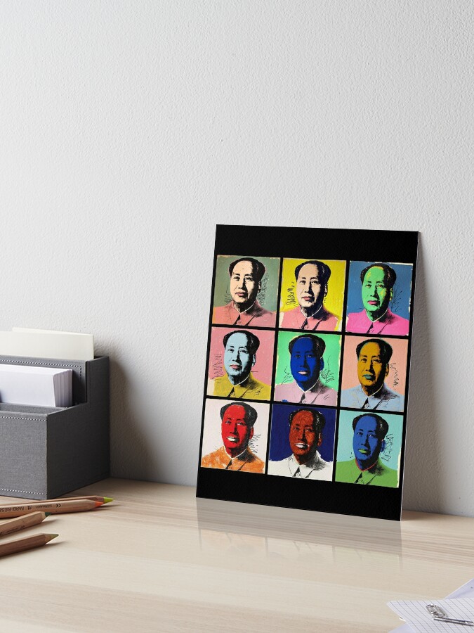 Mao Zedong Andy Warhol Pop Art Artist Portrait Seamless Wallpaper Art Board Print By Ibljutiy Redbubble