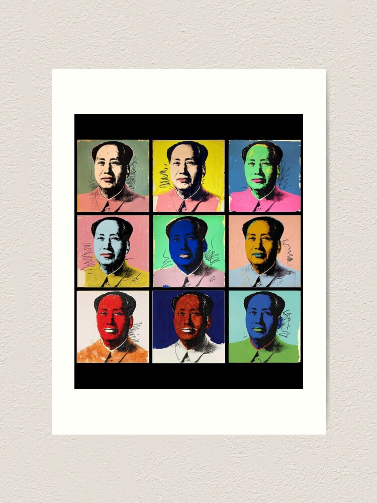 Mao Zedong Andy Warhol Pop Art Artist Portrait Seamless Wallpaper Art Print By Ibljutiy Redbubble