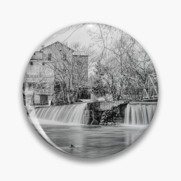 Item preview, Historic Ozark Mill and Dam Grayscale designed and sold by mljdwhite.