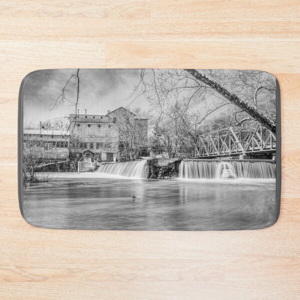 Item preview, Historic Ozark Mill and Dam Grayscale designed and sold by mljdwhite.