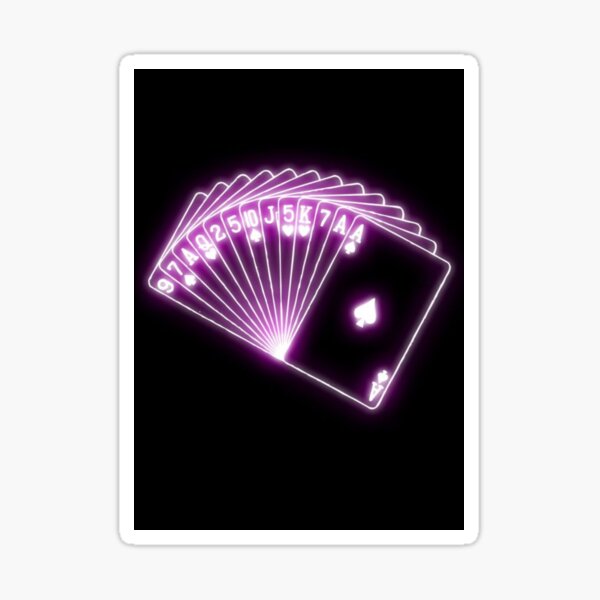 Neon card logo Sticker