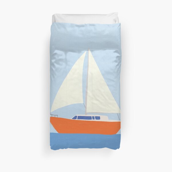 Sailing boat Duvet Cover