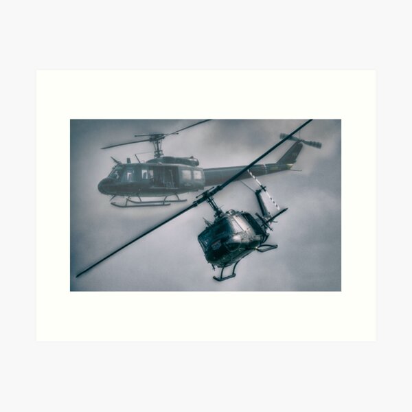 Bell UH-1H Helicopter (Huey 509) Art Print