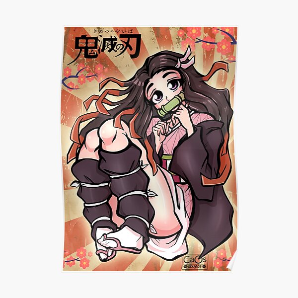 Nezuko Kimetsu No Yaiba Poster For Sale By Caosdibujitos Redbubble