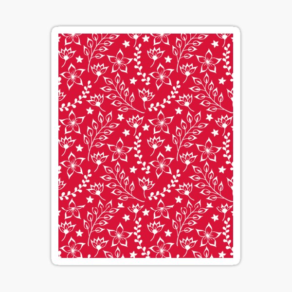 Item preview, Red flowers pattern designed and sold by MazziDz.