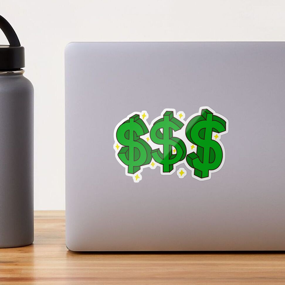 Money Sticker for Sale by Astromastor