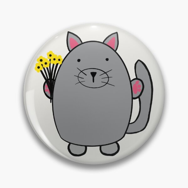 Item preview, Cute Ultimate Gray cats with illuminating yellow flowers designed and sold by Quick Brown Fox Canada.