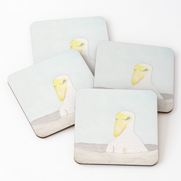 Item preview, Wood Stork chick bird painting designed and sold by TheWaterBirds.