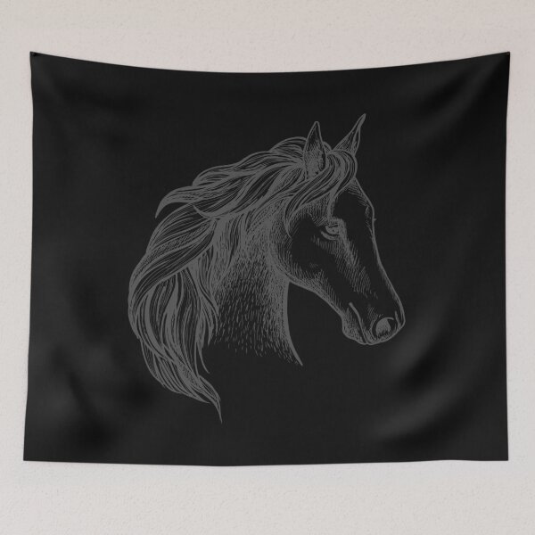 Item preview, Black and White Horse designed and sold by chark70.